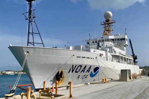 The NOAA Ship Ronald H. Brown, prior to departure for GOMECC-4